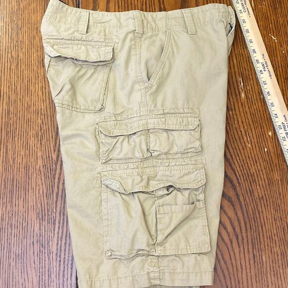 Plugg Cargo Shorts Mens 31 Brown Baggy Streetwear Skater Grunge Y2K Flex 2000s - Picture 6 of 10